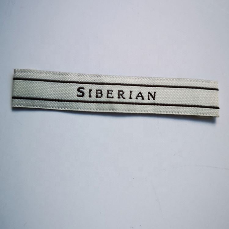 OEM/ODM service branded logo brand name labels t shirt label Thread Woven Label for Clothing